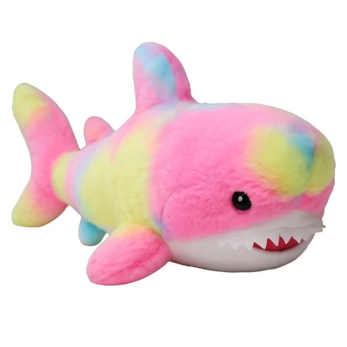 Rainbow Tie-Dye Shark Plush